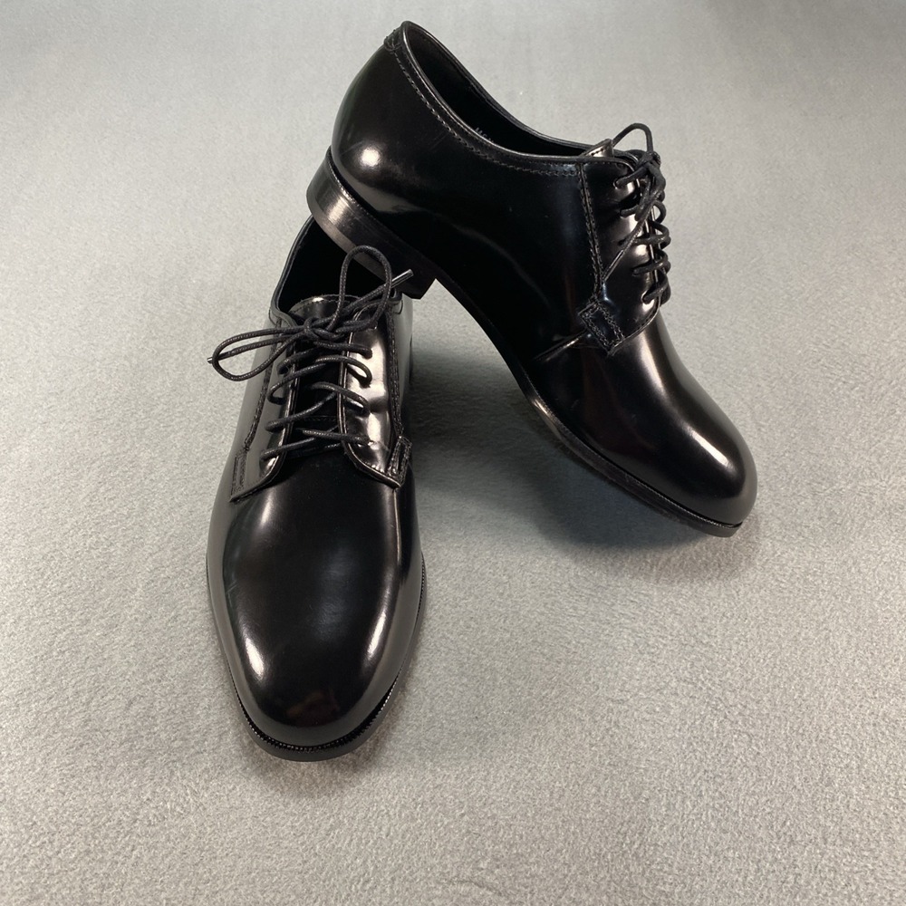 Florsheim Lexington Black Leather Plain Toe Derby Dress Shoes Size 8.5EEE